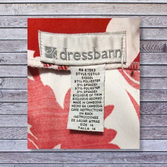 Dressbarn red & white sleeveless zippered blouse size 14, EUC - Picture 4 of 5